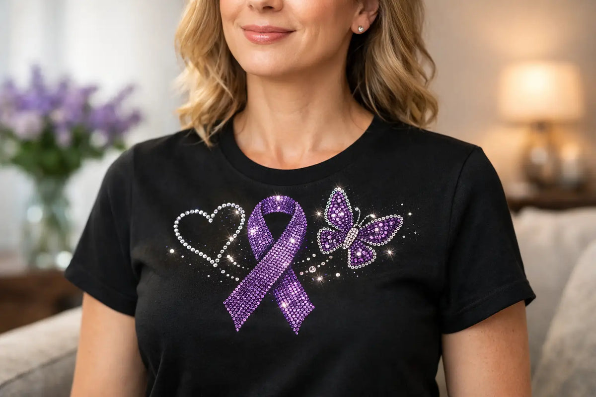 Alzheimer's Awareness Rhinestone Shirt Style