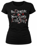 Be Naughty - Christmas Rhinestone T-shirt