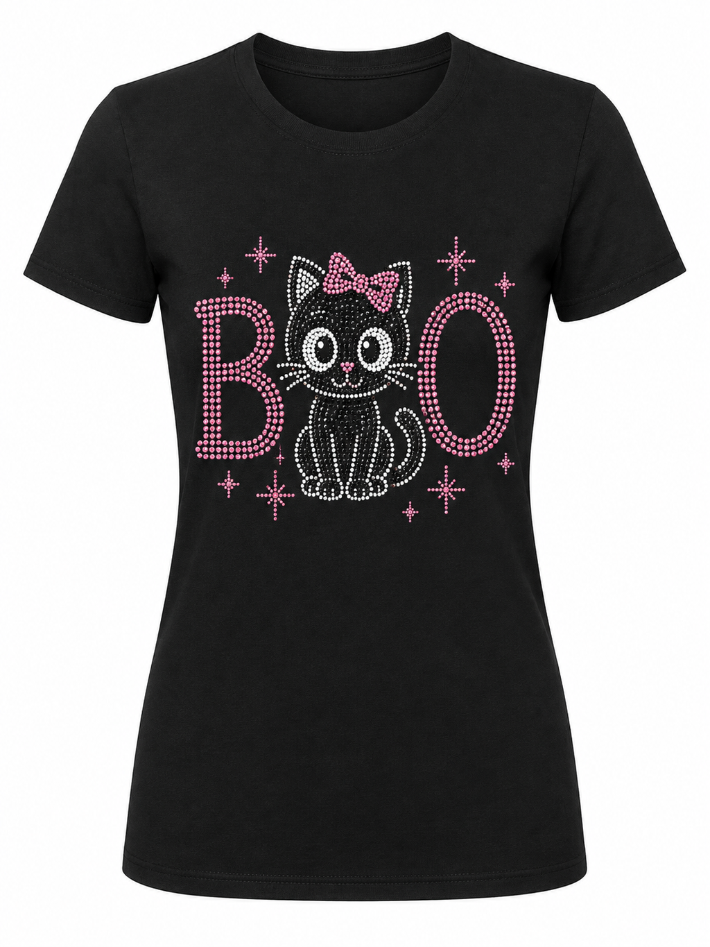 Boo Ghost 2A - Halloween Rhinestone T-shirt