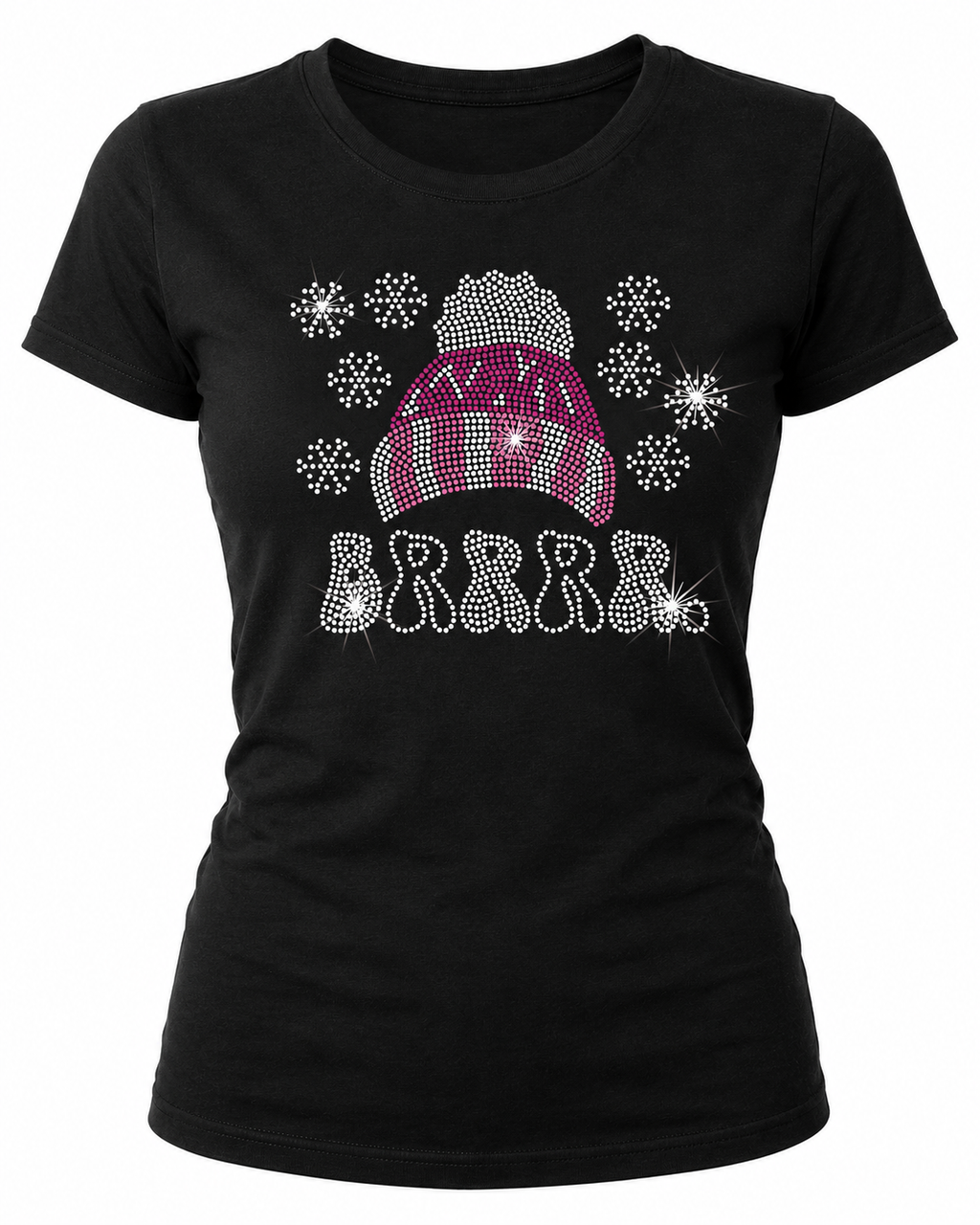 BRRR Pink - Christmas Rhinestone T-shirt