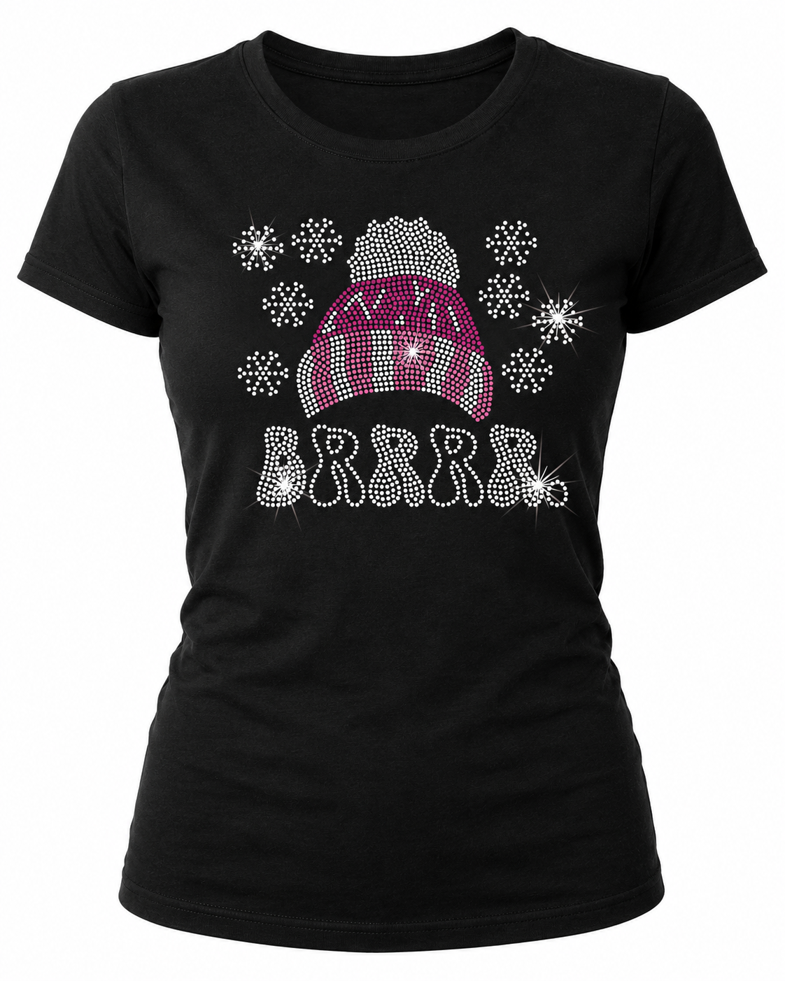 BRRR Pink - Christmas Rhinestone T-shirt