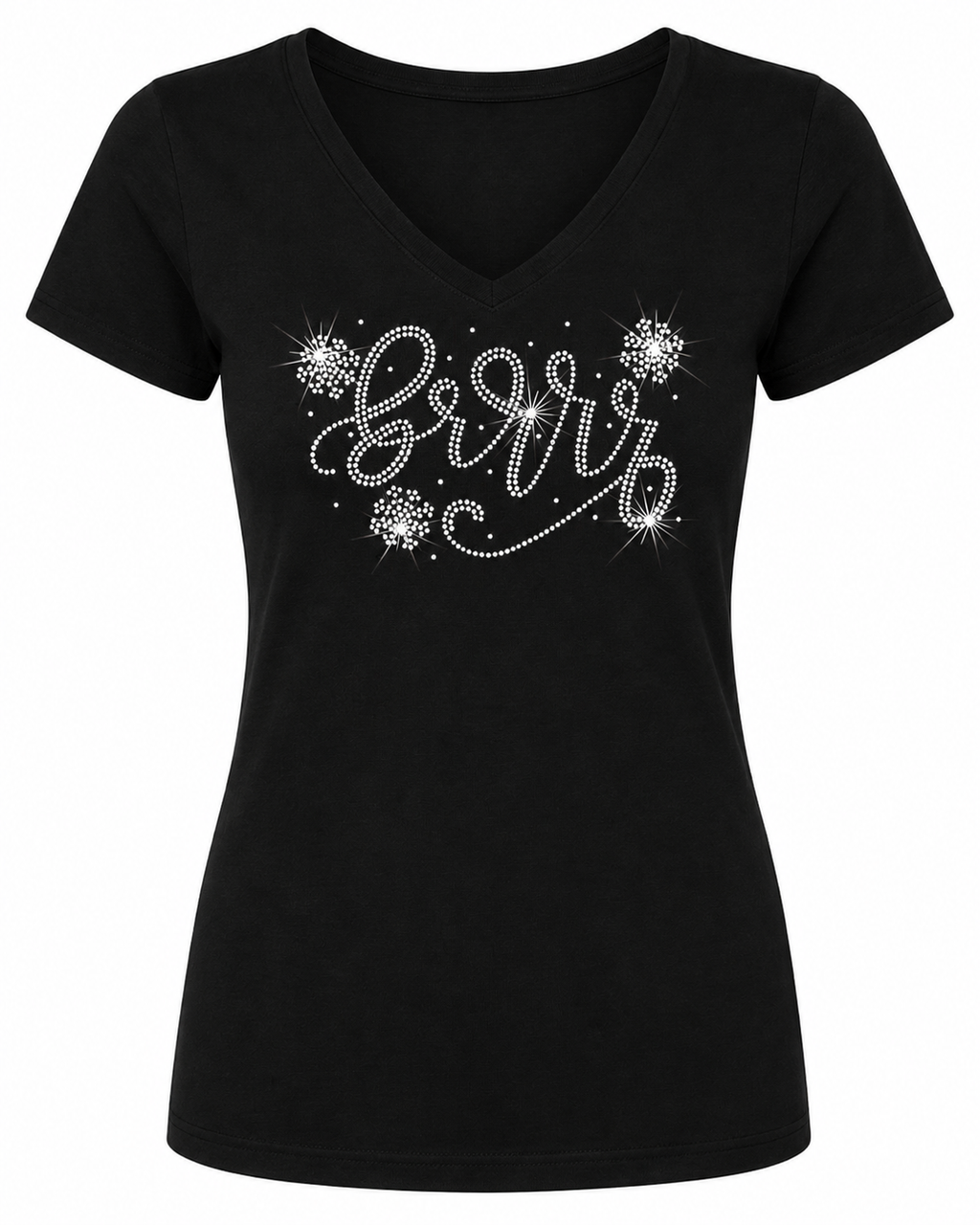 BRRR Snowflake - Christmas Rhinestone T-shirt