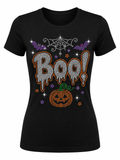 Boo5A - Halloween Rhinestone T-shirt