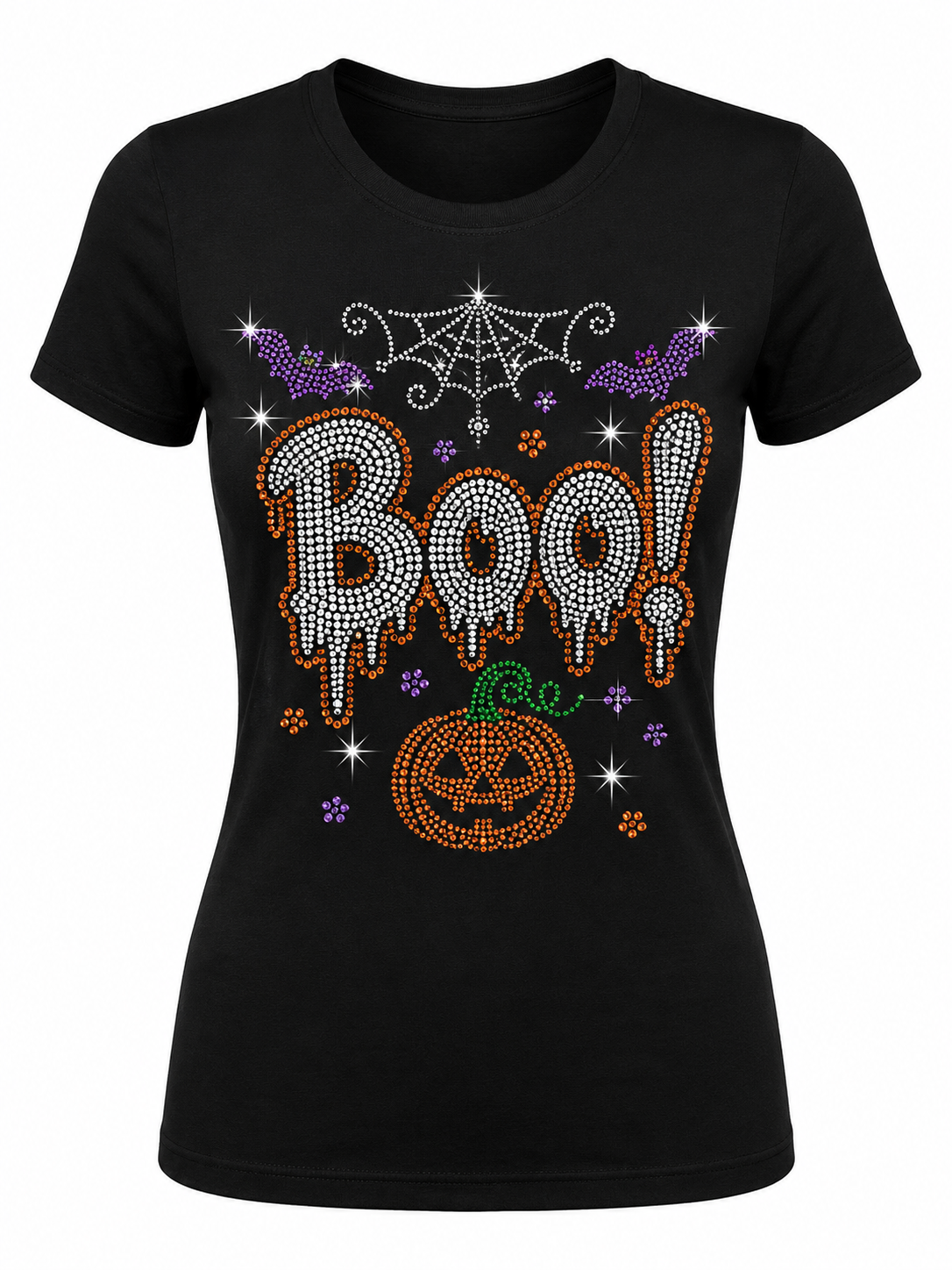 Boo5A - Halloween Rhinestone T-shirt