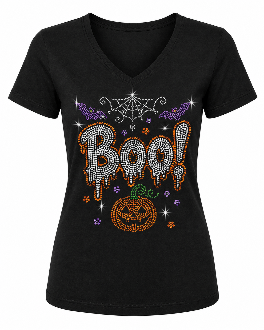 Boo5A - Halloween Rhinestone T-shirt