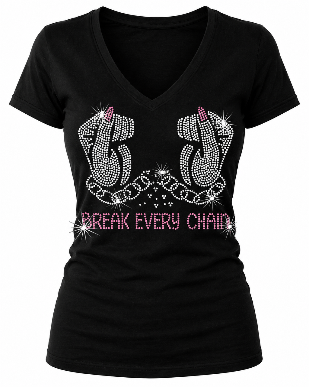Break Every Chain Rhinestone T-Shirt