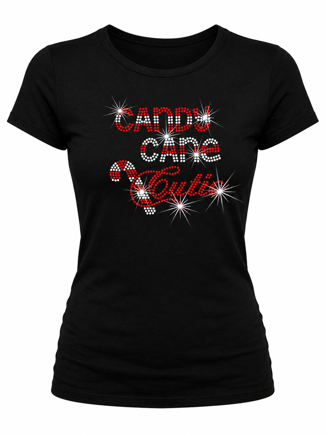 Candy Cane Cutie - Christmas Rhinestone T-shirt