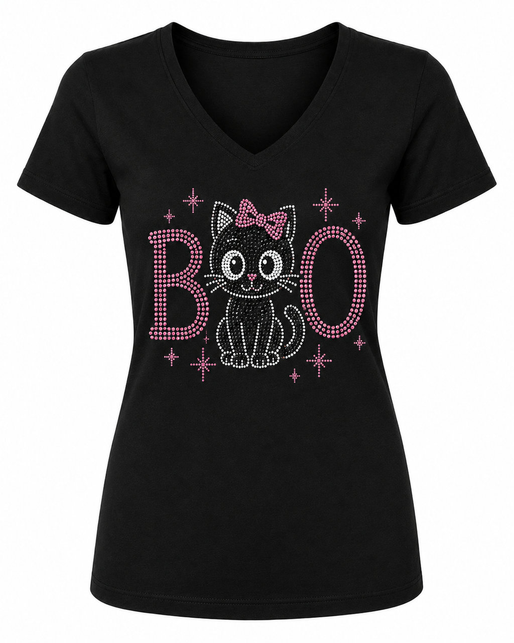 Boo Ghost 2A - Halloween Rhinestone T-shirt