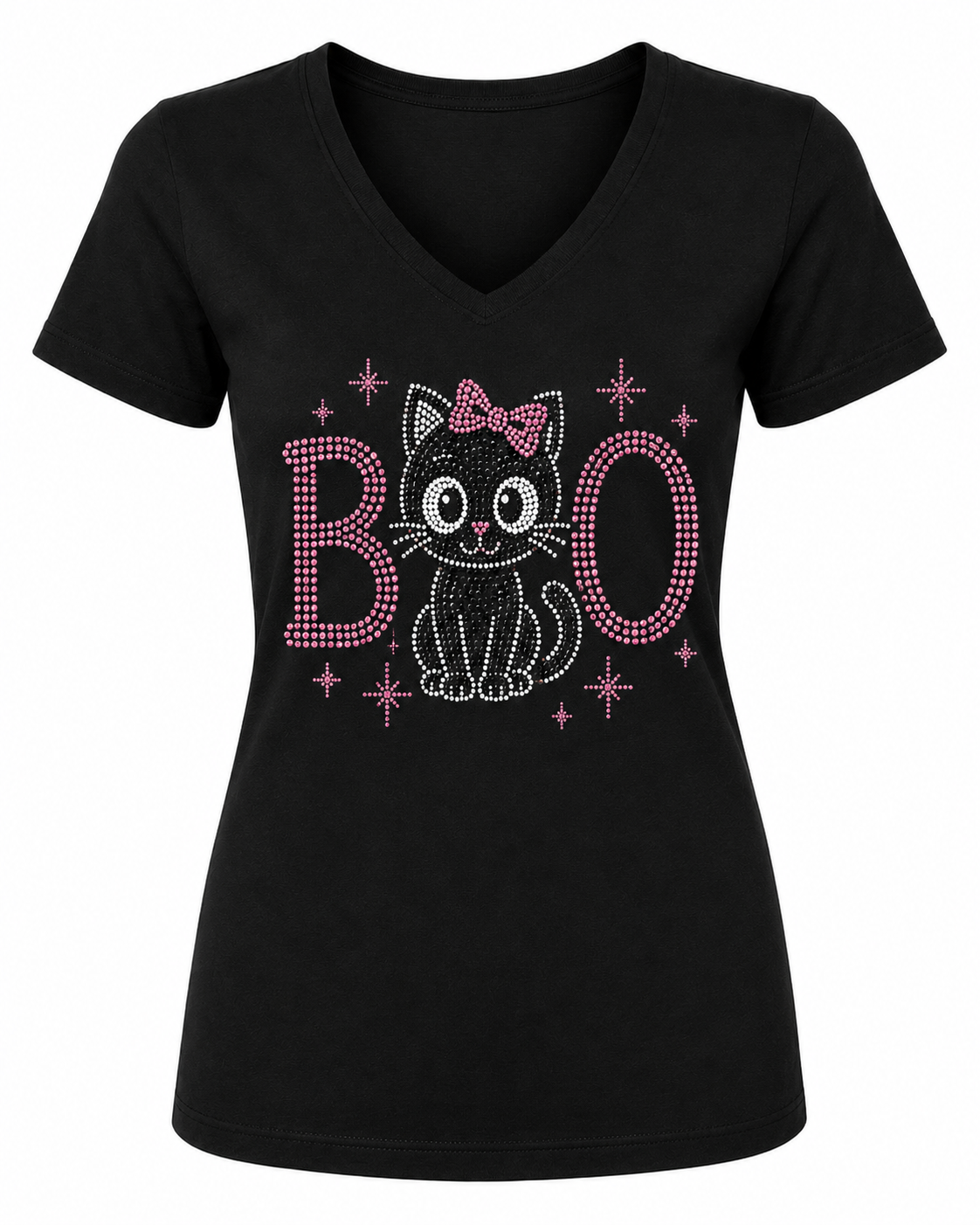 Boo Ghost 2A - Halloween Rhinestone T-shirt