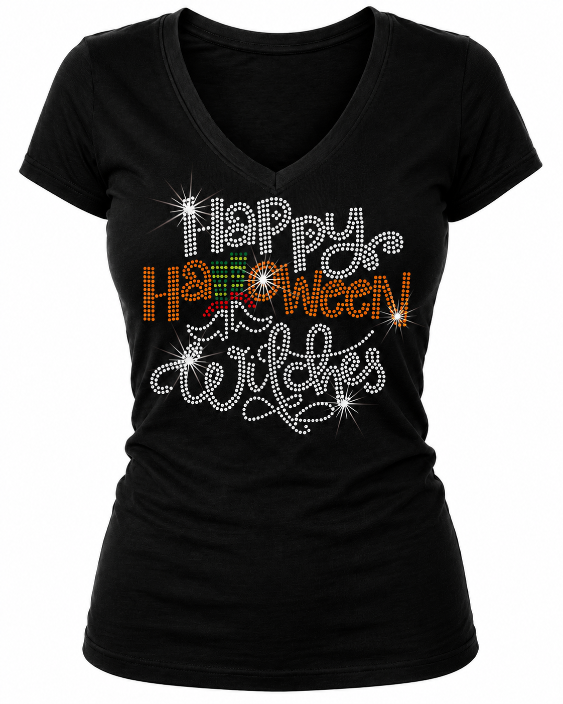 HAPPY HALLOWEEN WITCHES - RHINESTONE T-SHIRT
