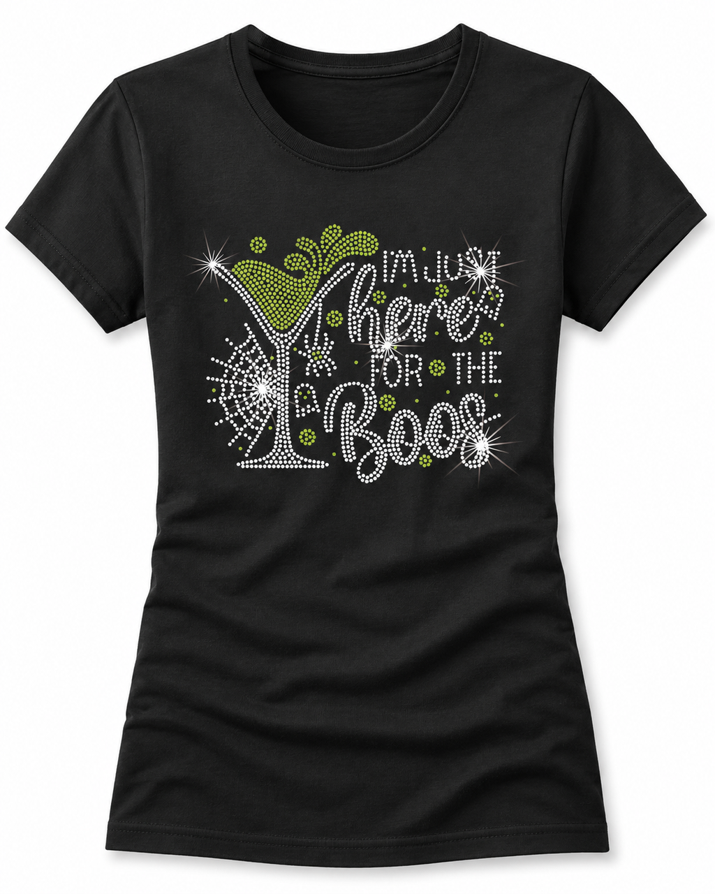 Here for the Boos Halloween Rhinestone T-Shirt