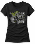 Here for the Boos Halloween Rhinestone T-Shirt