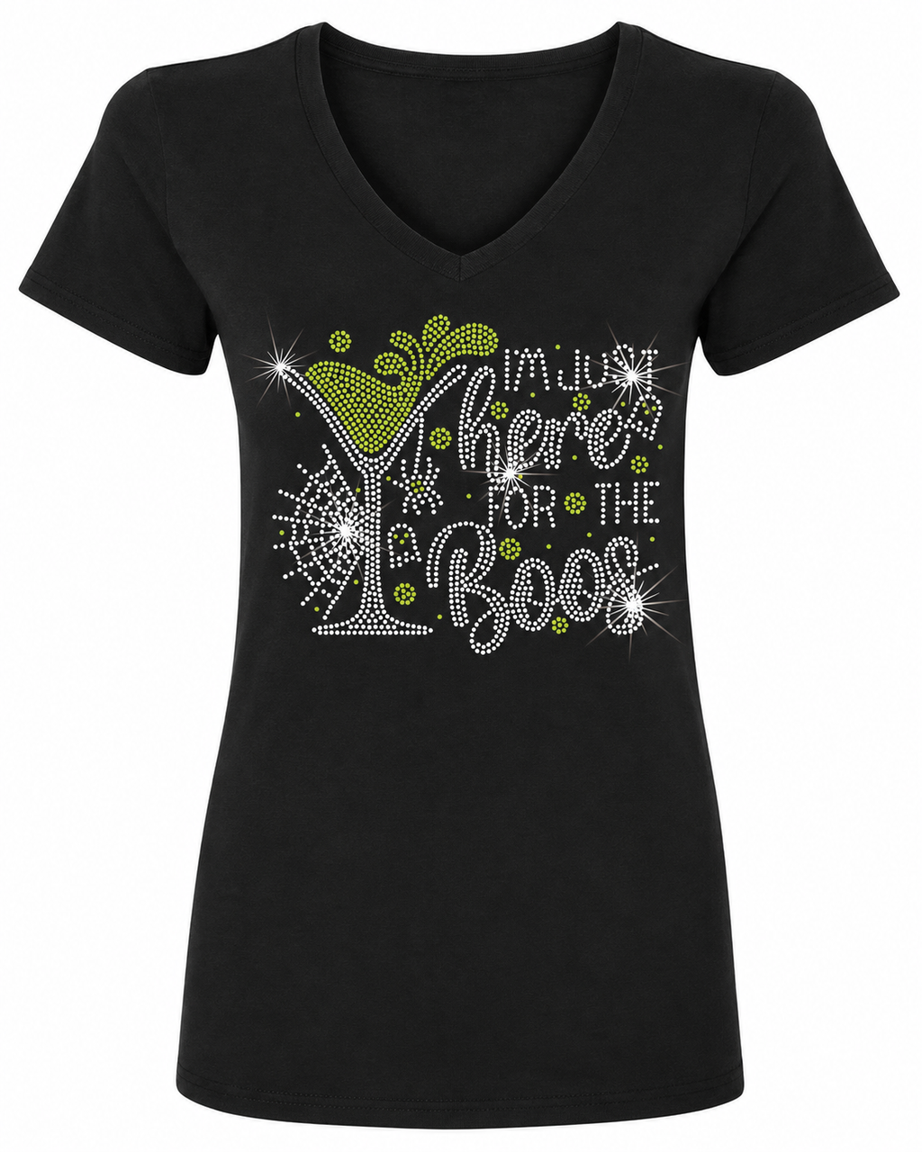 Here for the Boos Halloween Rhinestone T-Shirt