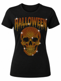 Halloween Skull - Halloween Rhinestone T-shirt