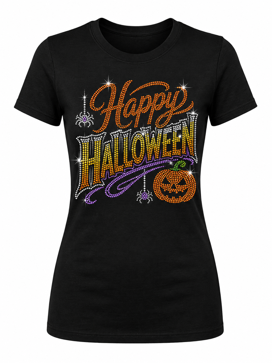 Happy Halloween 3A - Halloween Rhinestone T-shirt