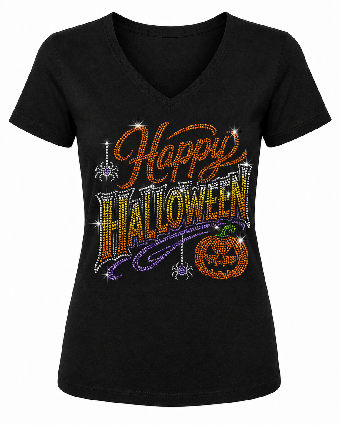 Happy Halloween 3A - Halloween Rhinestone T-shirt