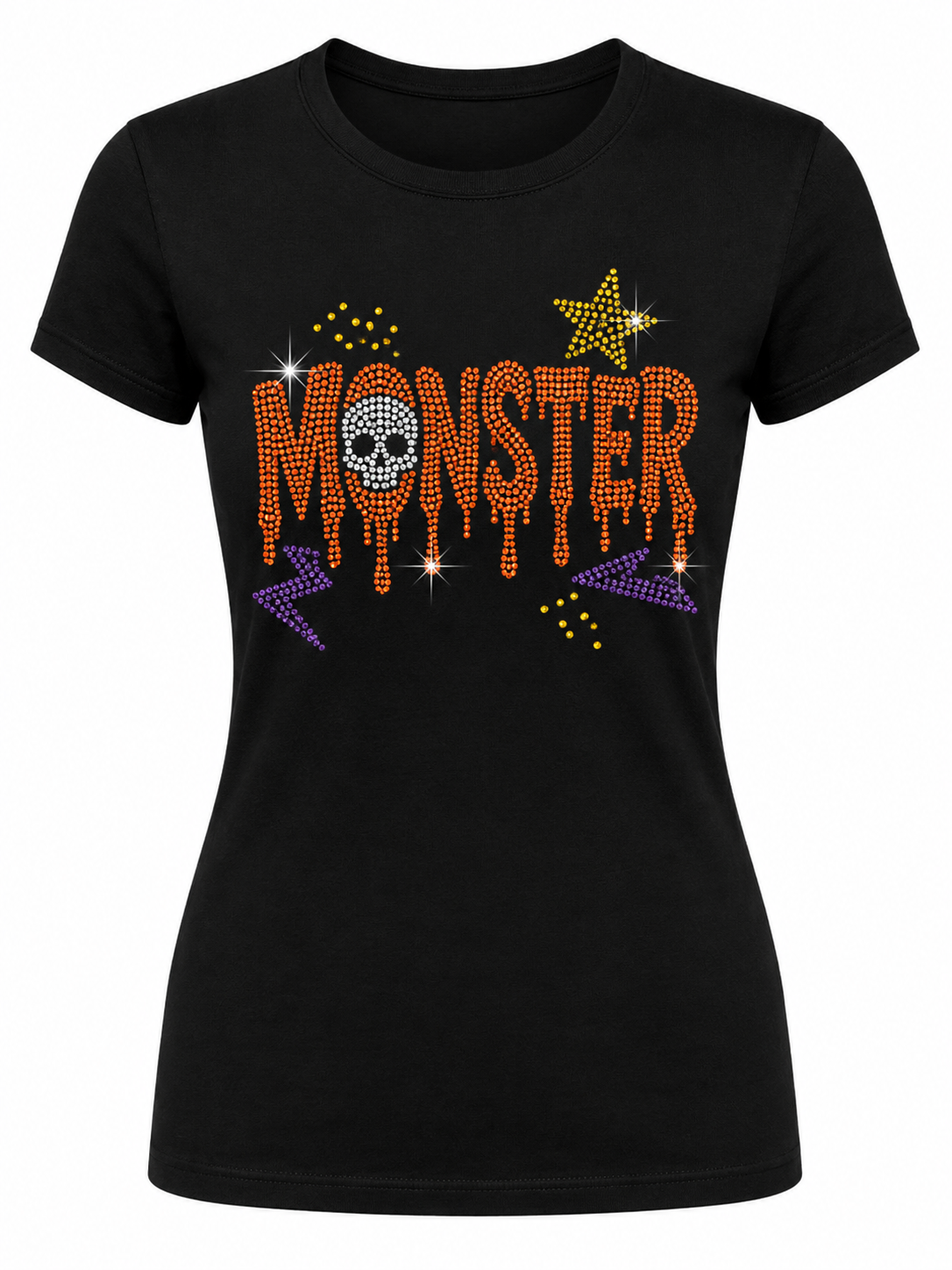 Monster - Halloween Rhinestone T-shirt