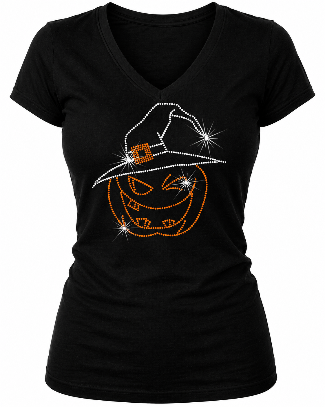 PUMPKIN HEAD - HALLOWEEN RHINESTONE T-SHIRT