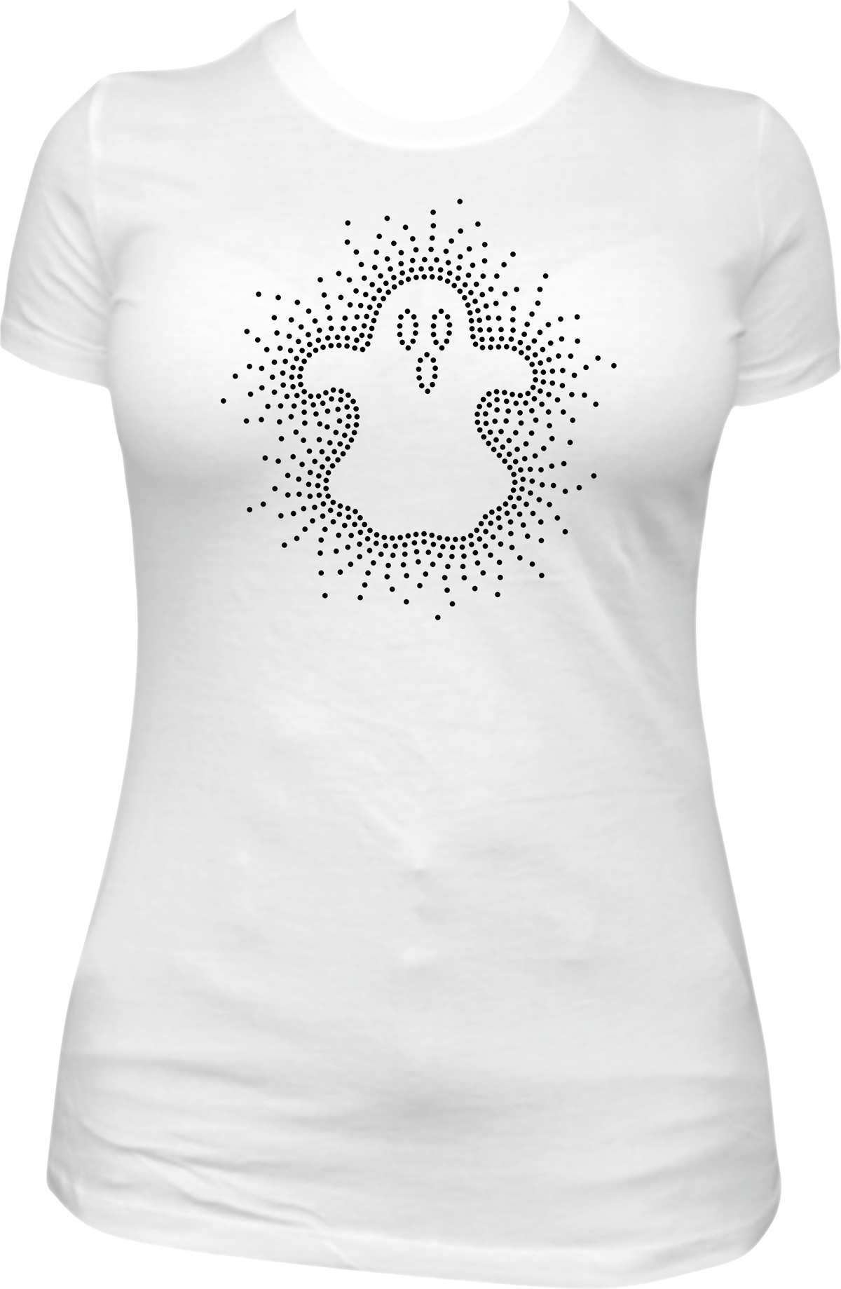 SCATTER GHOST - HALLOWEEN RHINESTONE T-SHIRT
