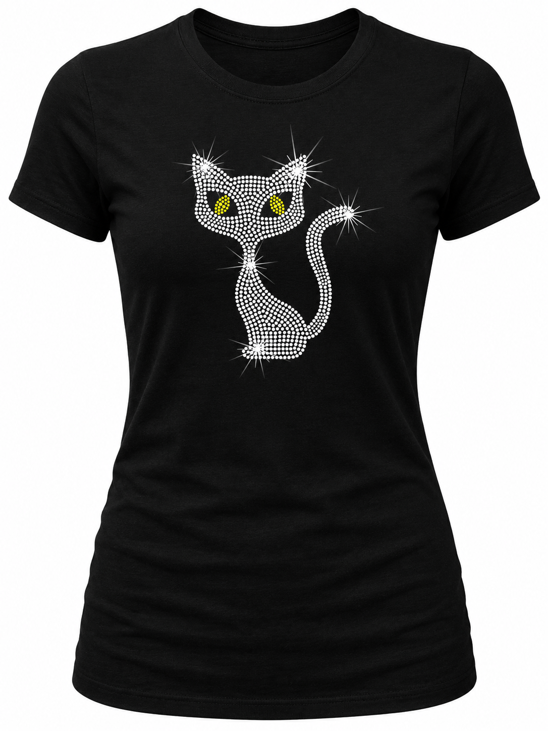 Spooky Cat Rhinestone T-Shirt