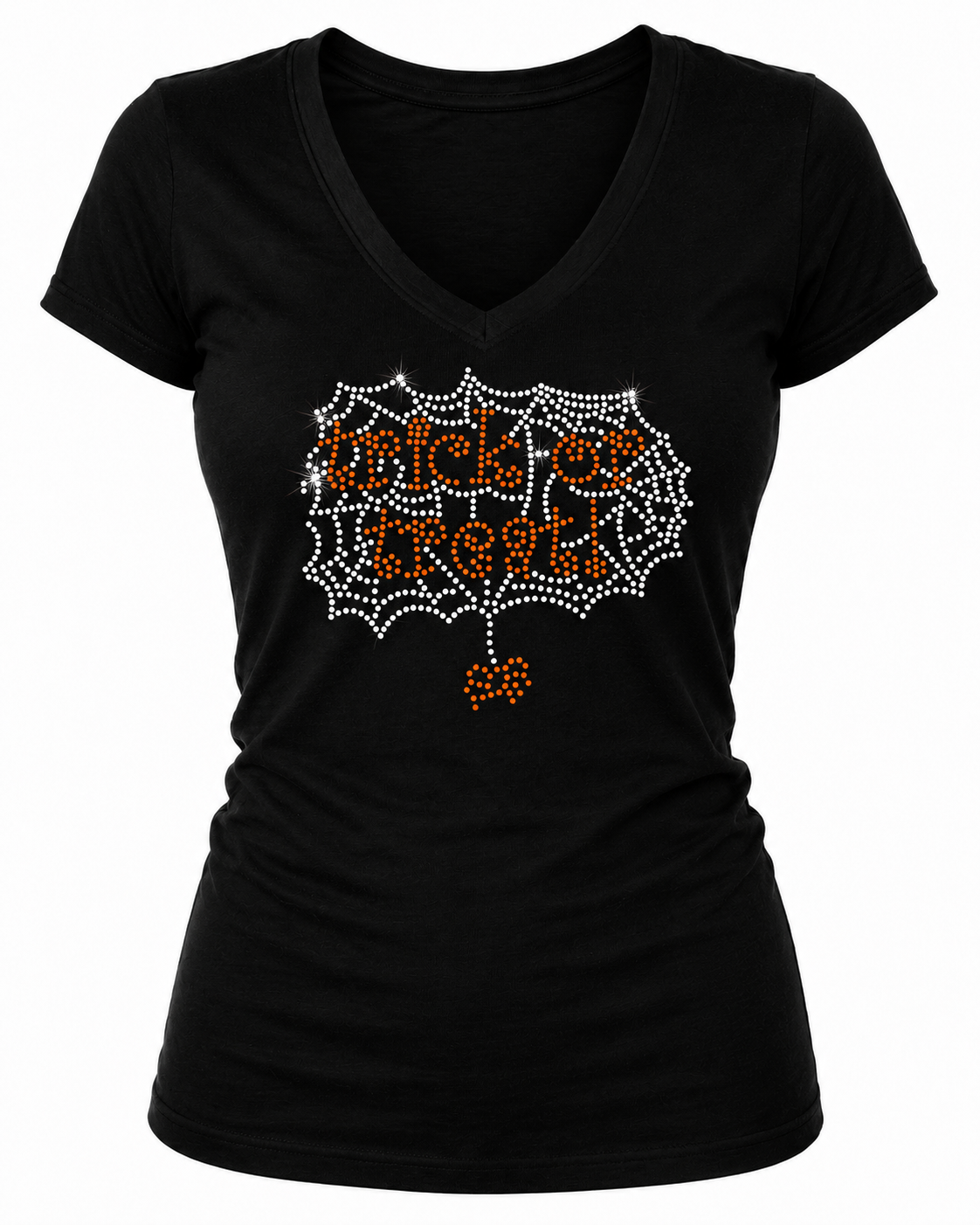 TRICK OR TREAT - HALLOWEEN RHINESTONE T-SHIRT