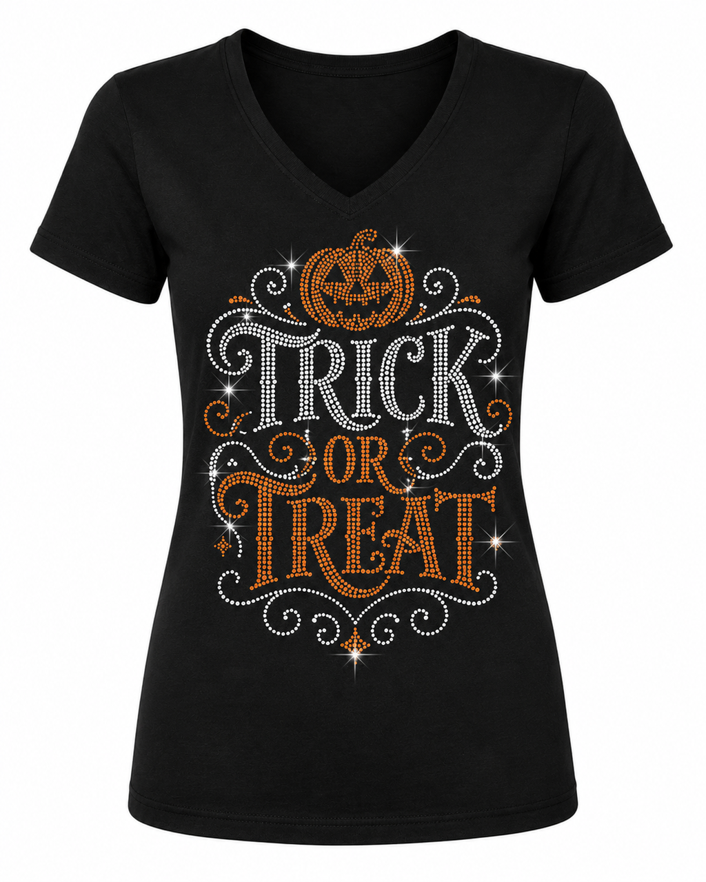 Trick or Treat 4 - Halloween Rhinestone T-shirt