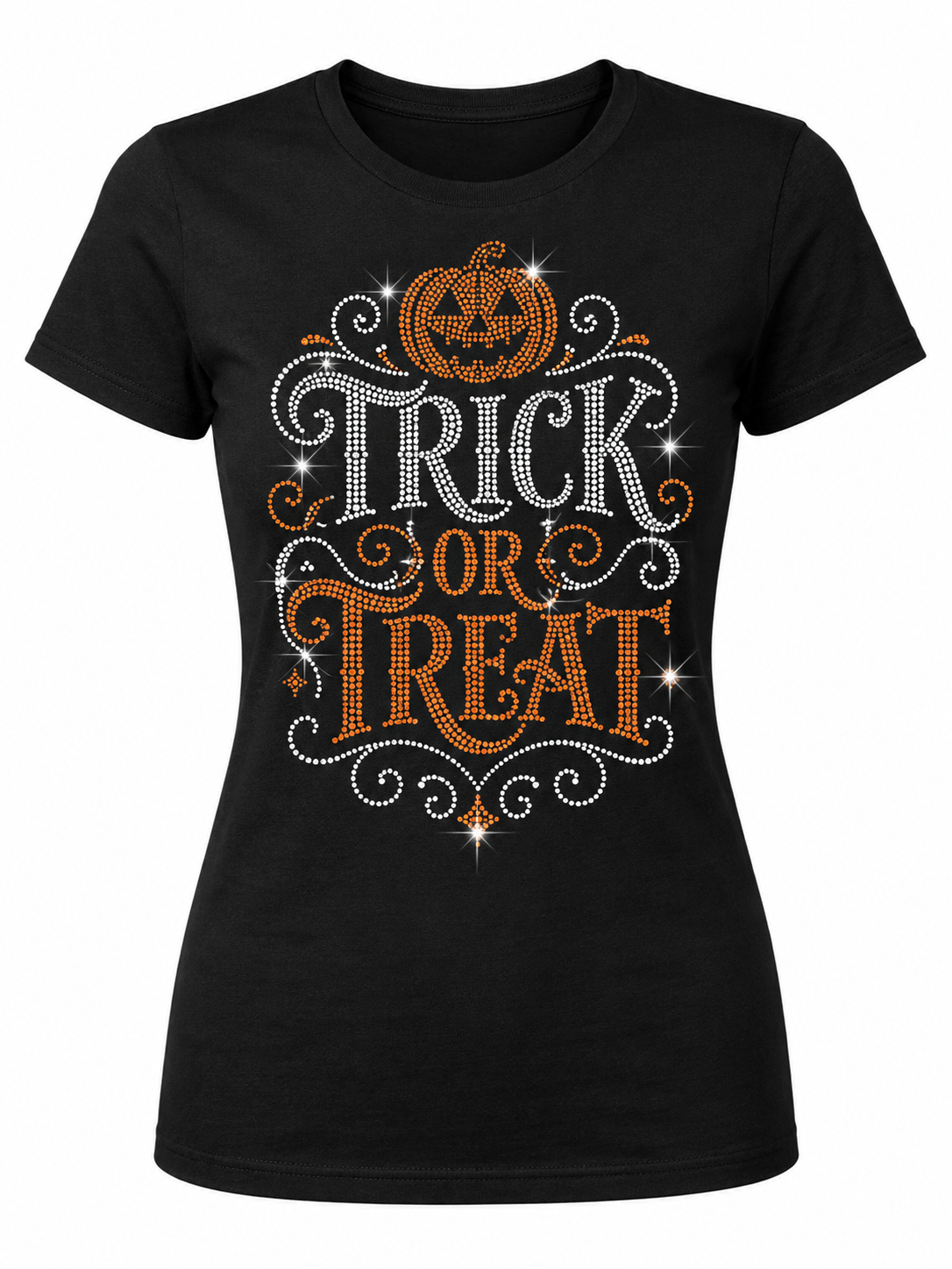 Trick or Treat 4 - Halloween Rhinestone T-shirt