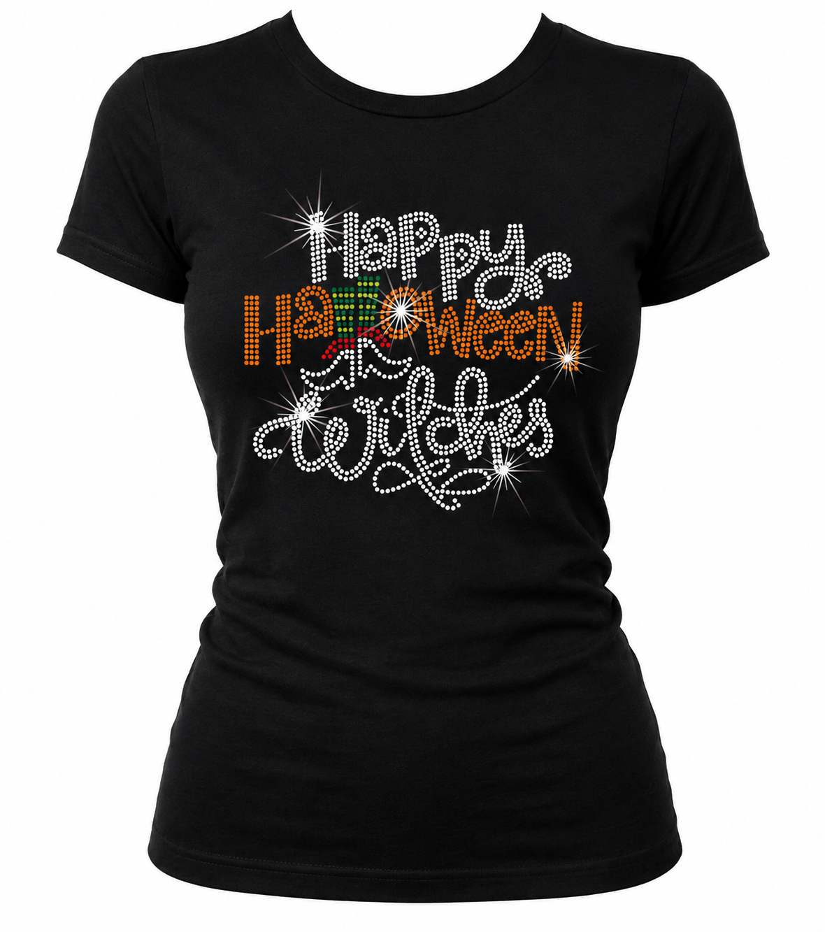 HAPPY HALLOWEEN WITCHES - RHINESTONE T-SHIRT