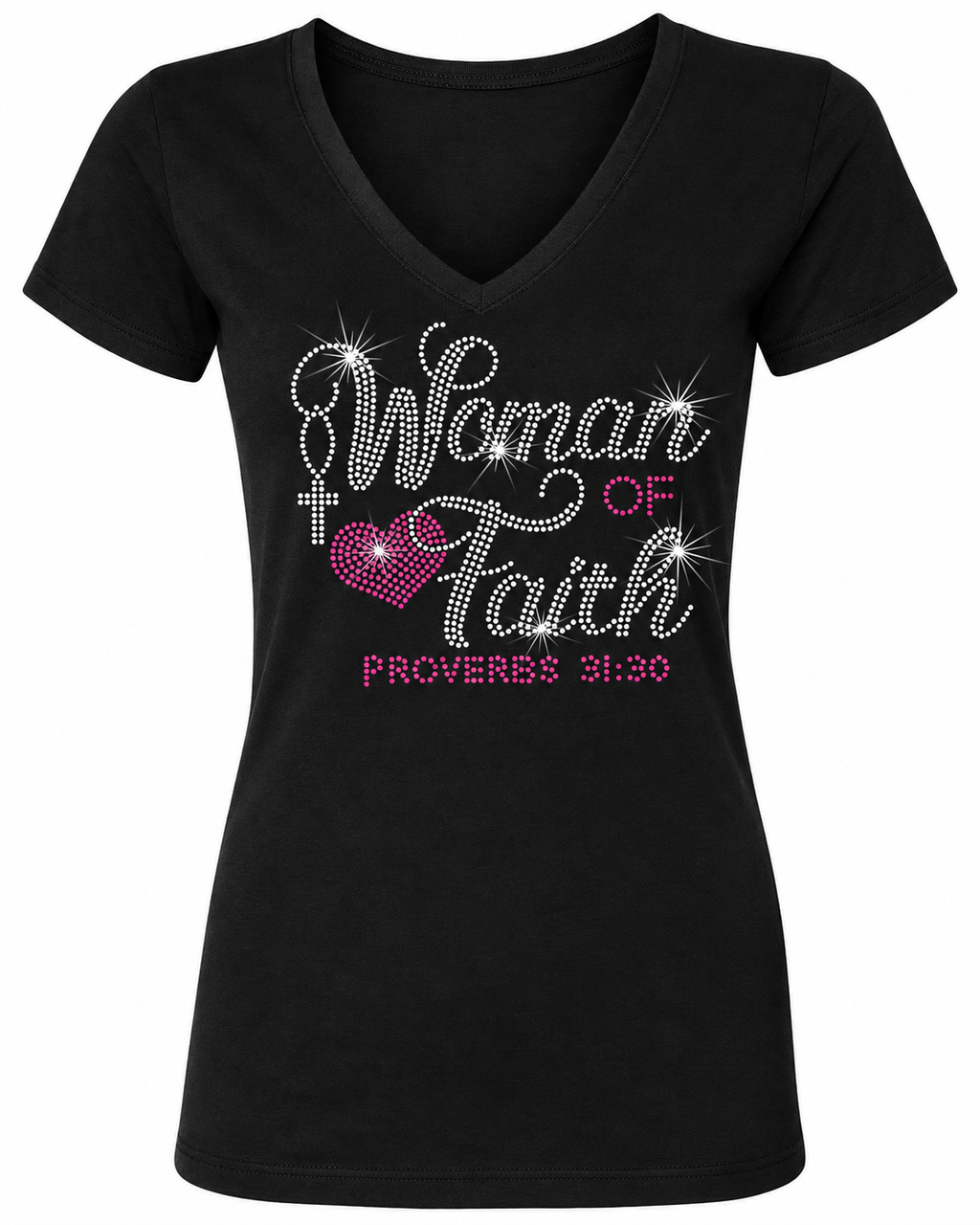 Woman of Faith Rhinestone T-Shirt