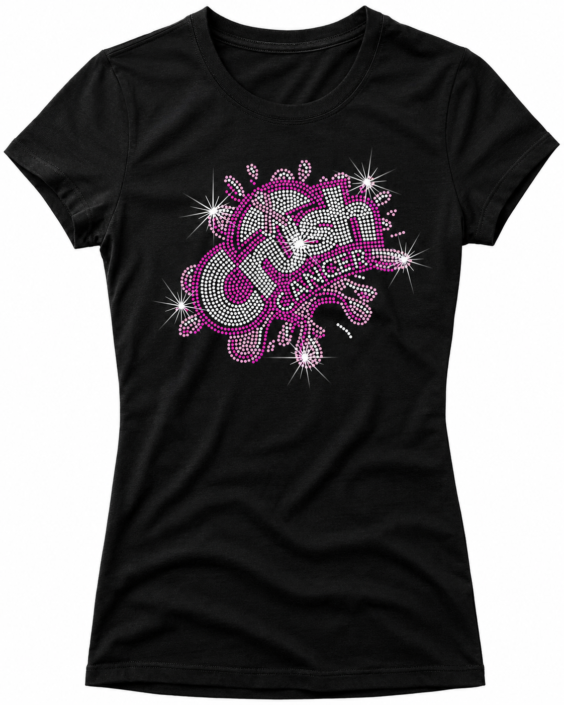 Crush Cancer Eye Ribbon Rhinestone T-Shirt