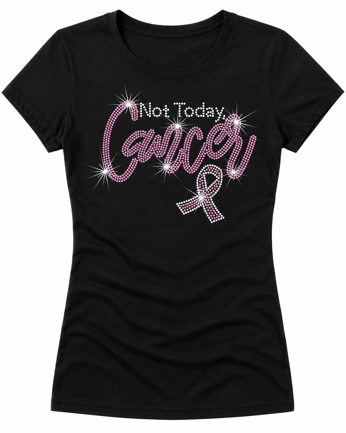 Not Today Cancer Rhinestone T-Shirt