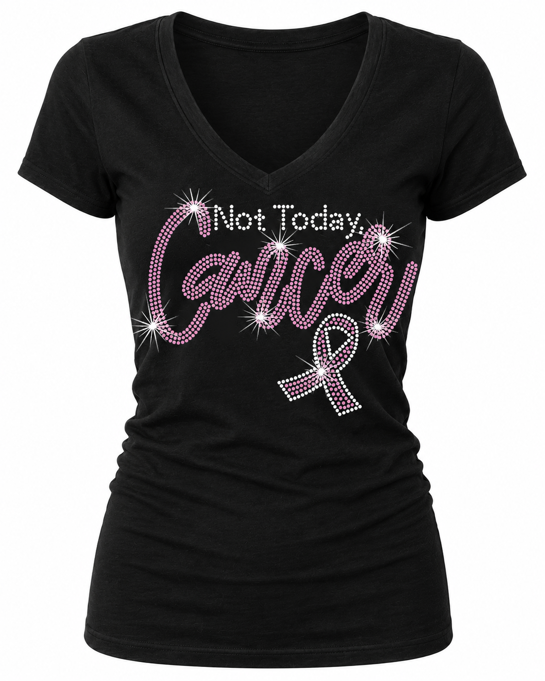 Not Today Cancer Rhinestone T-Shirt