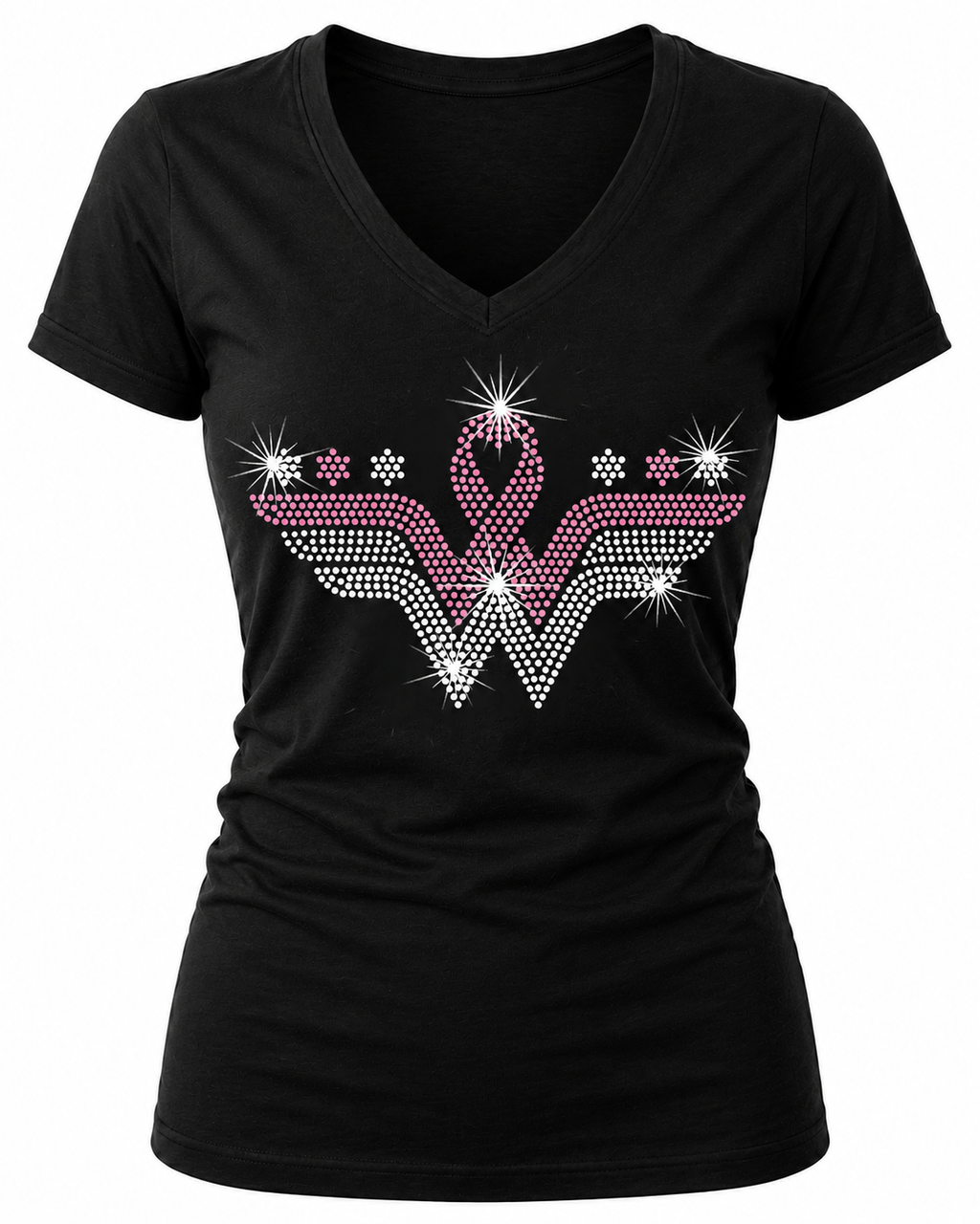 Cancer Wonder Woman Rhinestone T-Shirt